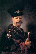 REMBRANDT Harmenszoon van Rijn Polish nobleman. oil painting on canvas